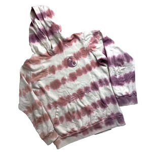 Tiny‎ Whales Girls Purple Pink Tie Dye Pullover Hoodie 100% Cotton 12-14